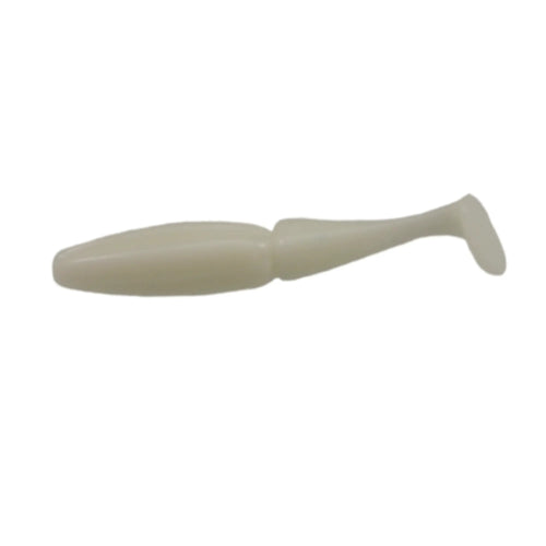 White 2in platice swimbait for bass