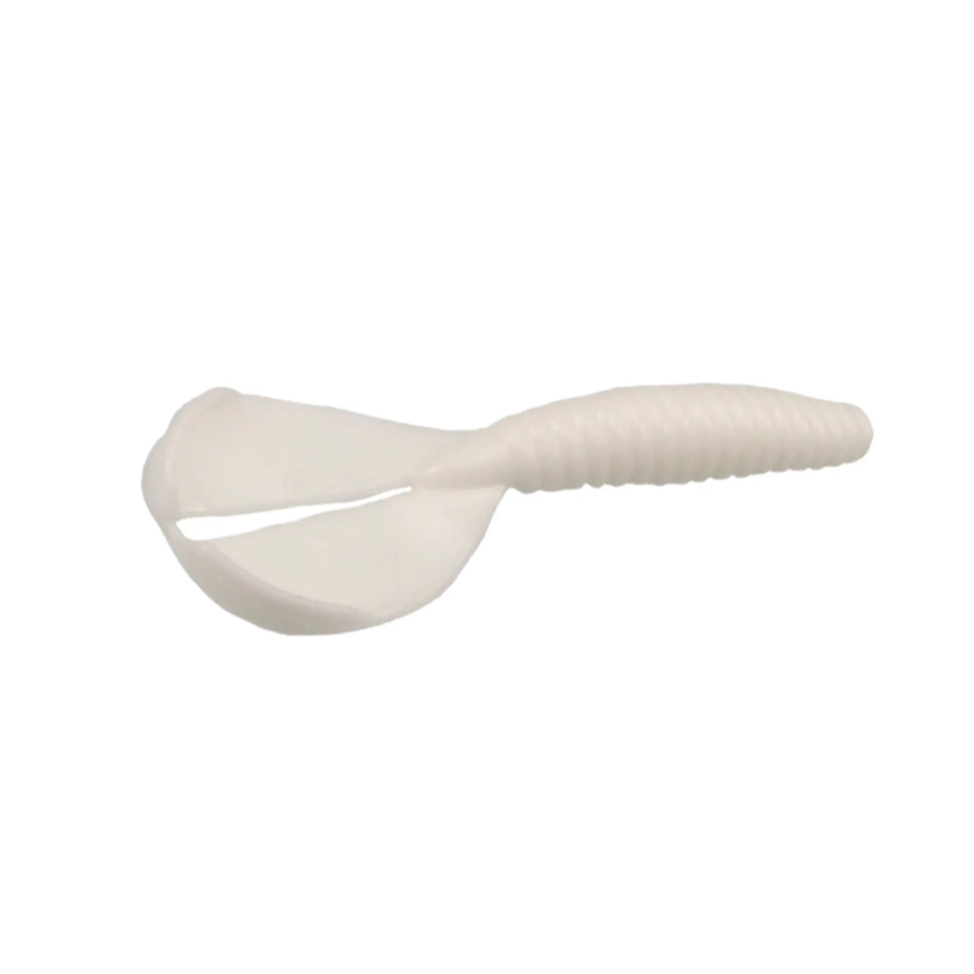 Solid white plastic bait