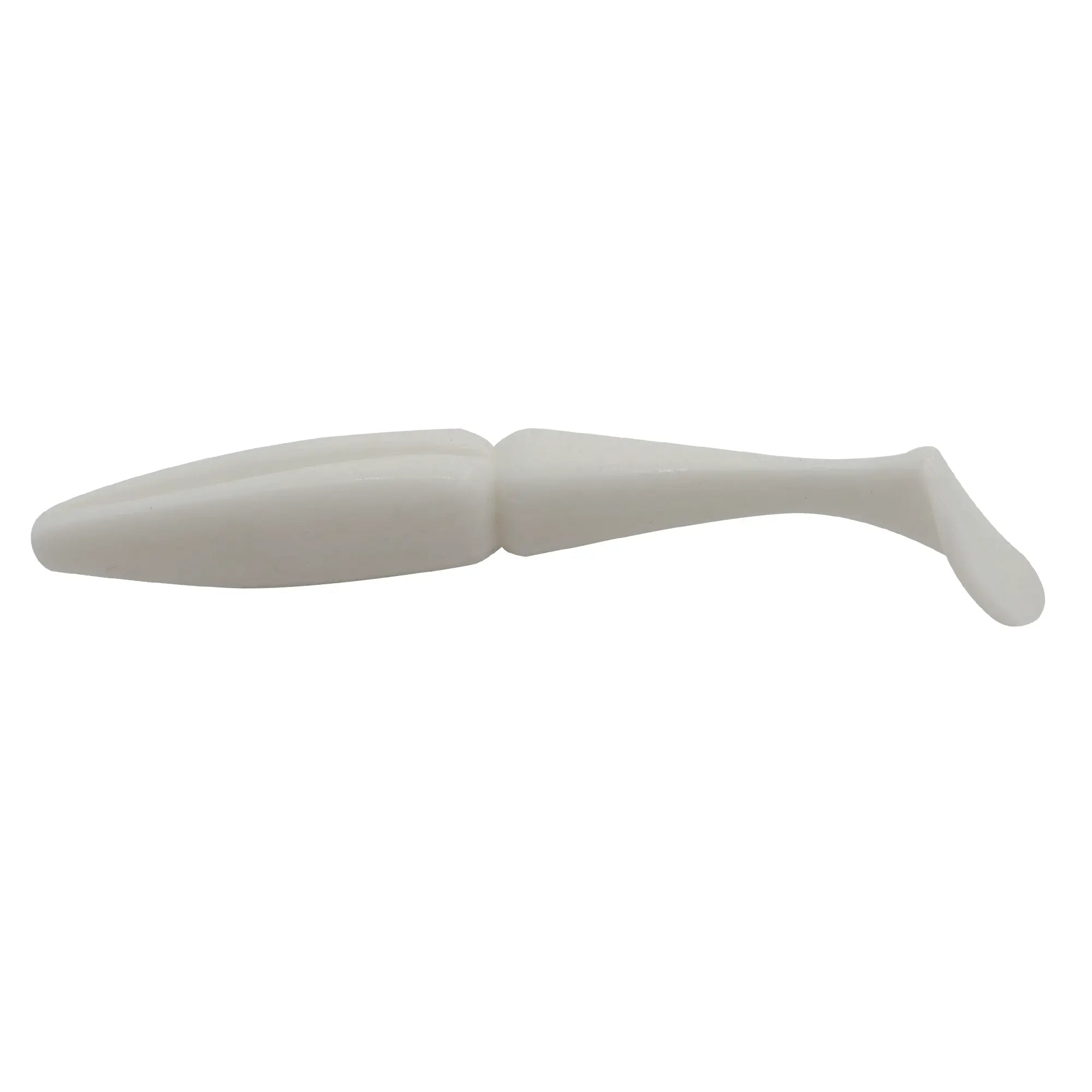 worm lure white 4in for pike fishing