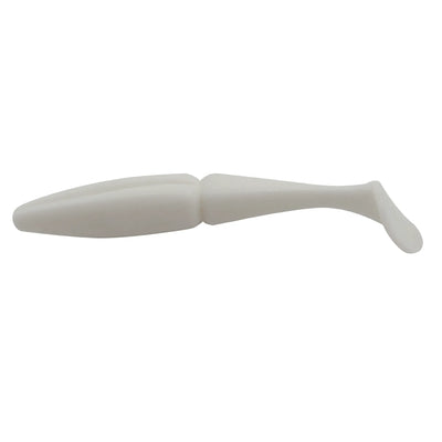 worm lure white 4in for pike fishing