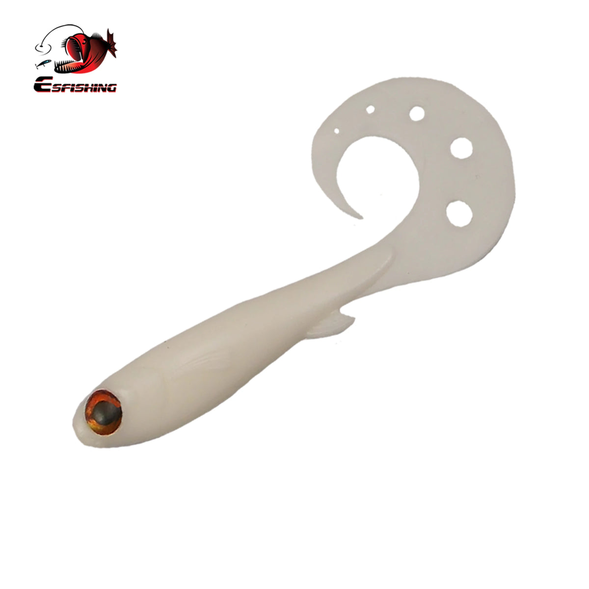 White Curly Swimmer Soft Plastic Lure