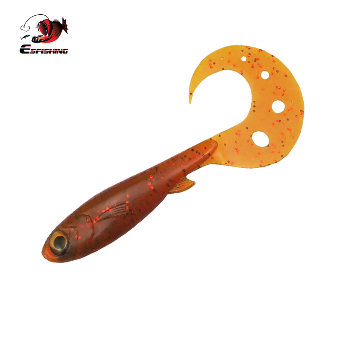 Brown Curly Swimmer Fishing Bait