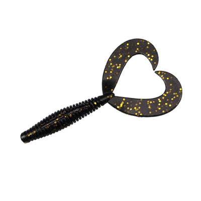Black gold Grub tail fishing lure
