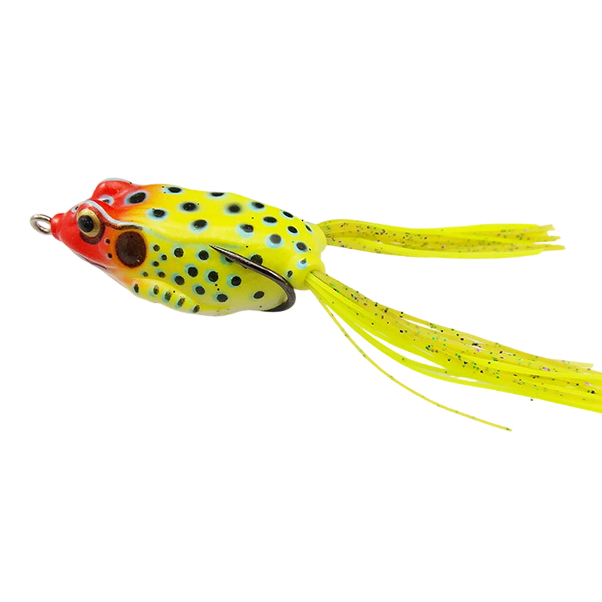 Topwater frog bait with double hooks