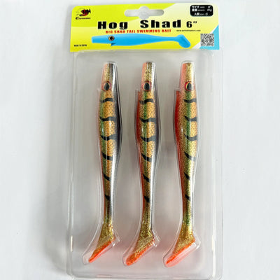 Gold red paint body Plastic swimbait 6in
